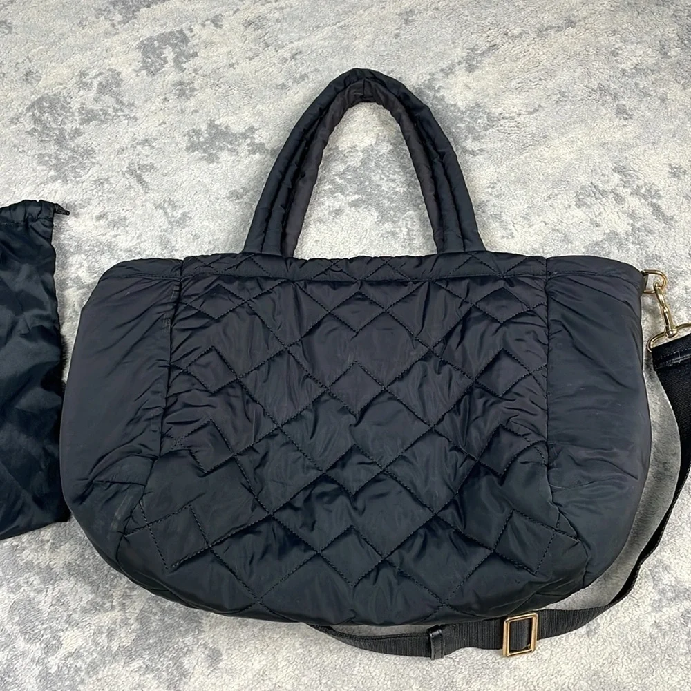 Marc Jacobs Quilted Nylon Baby Diaper Bag Travel Commute Duffle Black